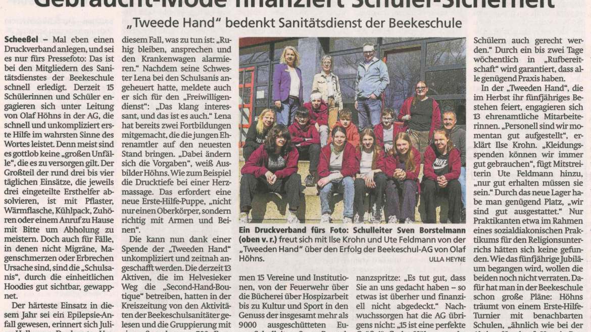 Spende der “TweedeHand”