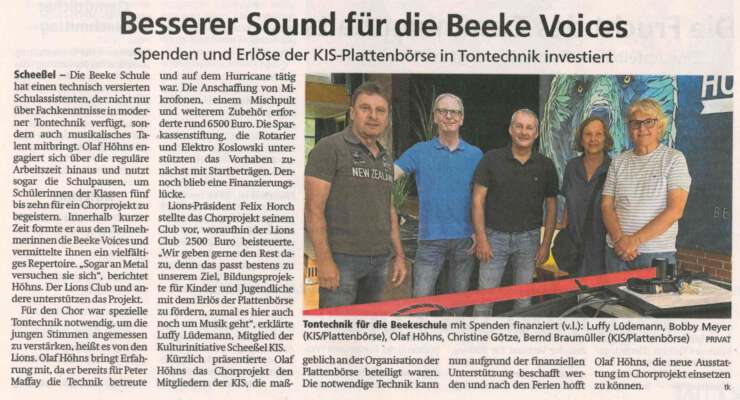 Ein noch besserer Sound hallt durch die BeekeSchule