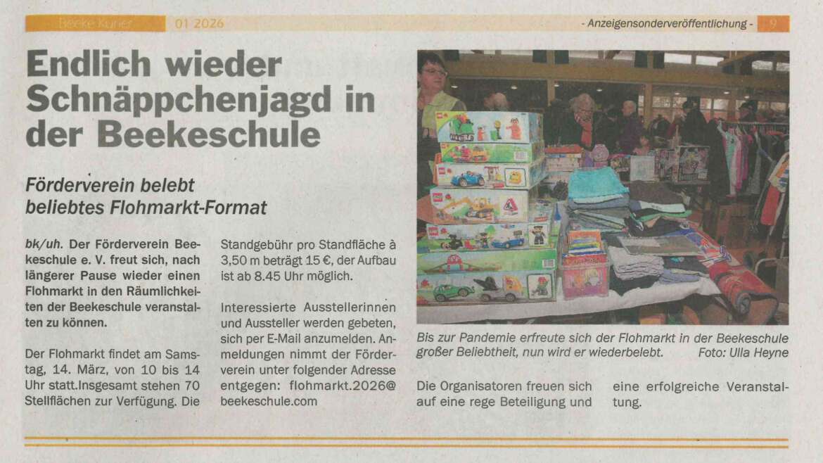 Förderverein belebt Flohmarkt