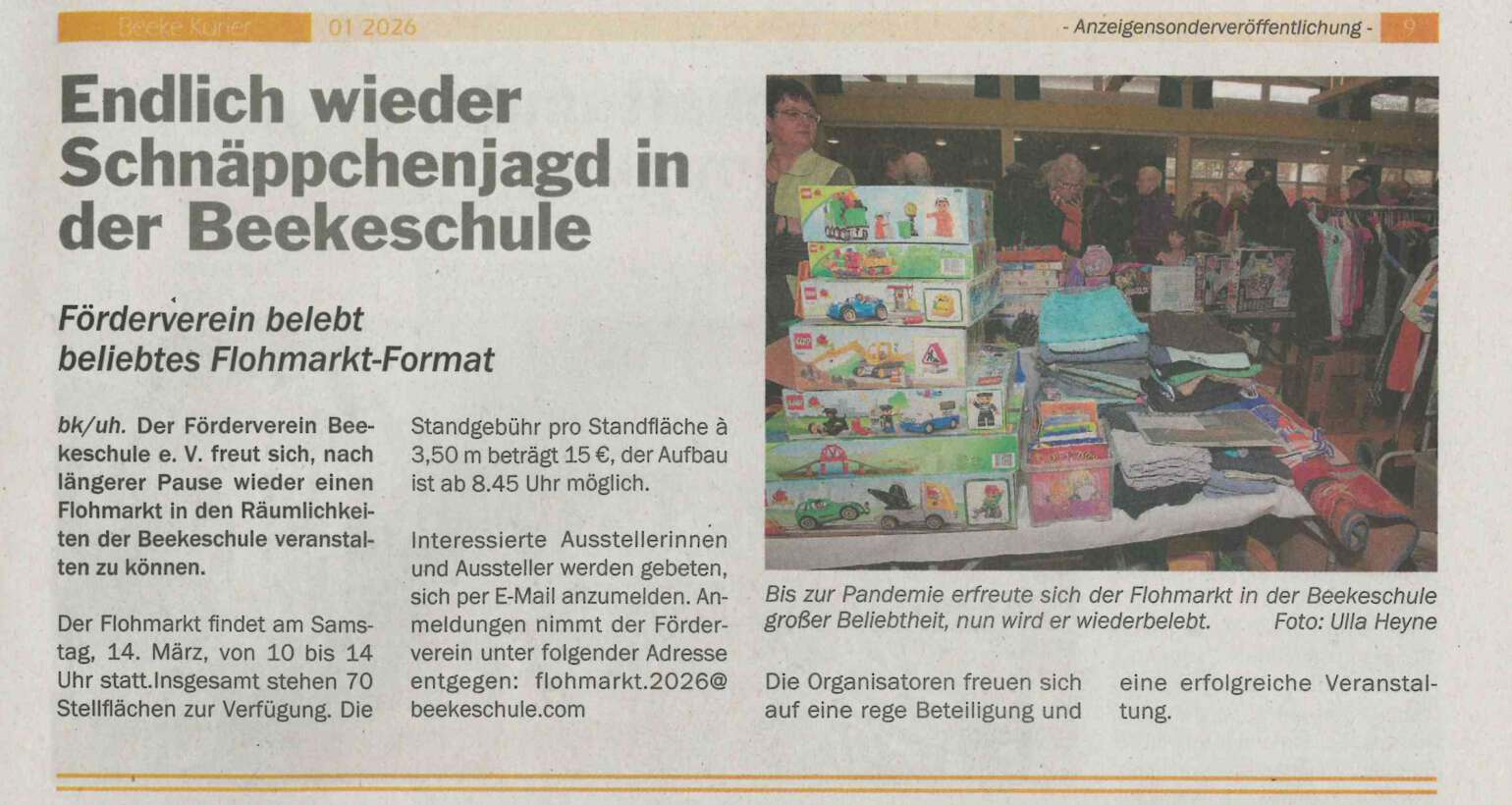 Förderverein belebt Flohmarkt